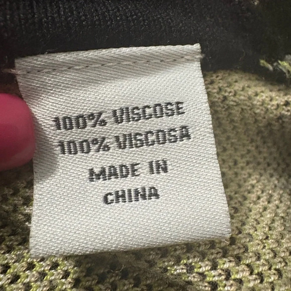 Rancho Estancia Knit Poncho, Cape. Soft Viscose Knit. Multicolor on Black. - Picture 7 of 12